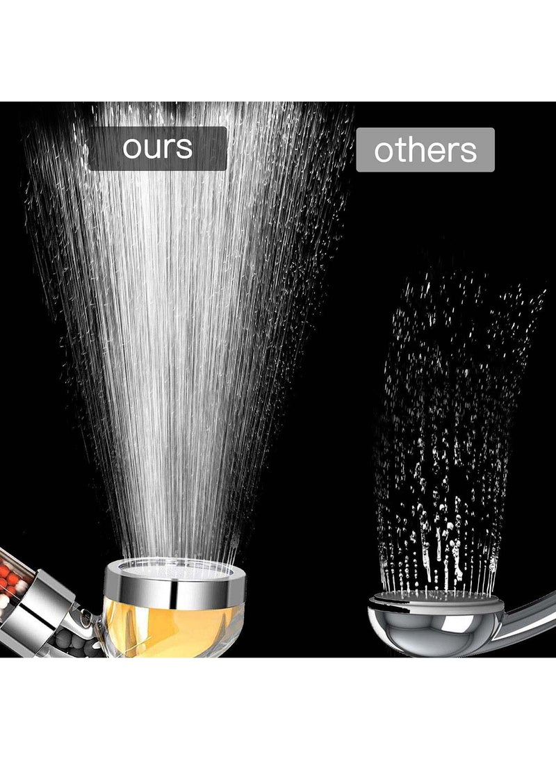 Shower Head Filter Vitamin C Shower Infuser Hard Water Softener Chlorine And Fluoride Shower Filter Water Purifying Filtered Shower Head With Beads Helps Dry Skin And Hair Loss With 3 Random Replace - Image 4