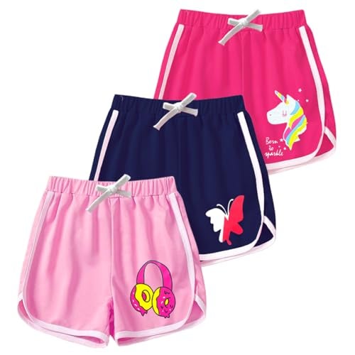 Kuchipoo Girls Regular Fit Cotton Shorts (KUC-SHT-173, Multicolor, 4-5 Years) - Pack of 3 - Image 1