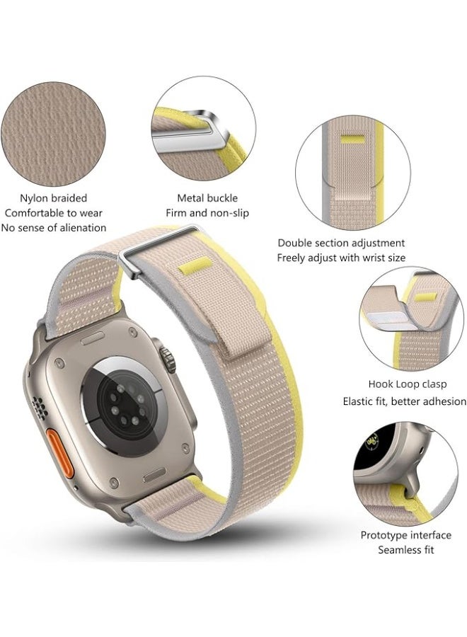Trail/Alpine Loop Nylon Band Compatible with Apple Watch Ultra 2 / Ultra / Series 9/8/7/6/5/4/3/2/1 / SE2 / SE, Adjustable Sport Strap with Metal C-Hook, Replacement Wristband for iWatch 49mm 45mm 44mm 42mm - Image 2
