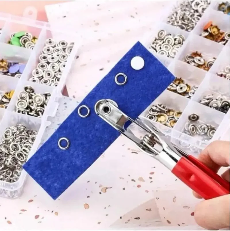 Safestore 9.5 mm Metal Snap, Hand Pliers, Set - Shirt and Baby Snap Mounting Set