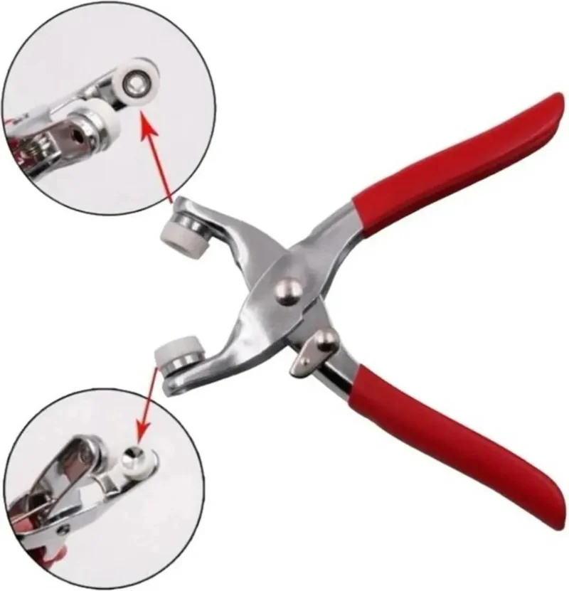 Safestore 9.5 mm Metal Snap, Hand Pliers, Set - Shirt and Baby Snap Mounting Set