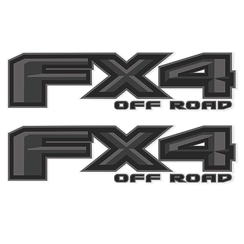 FX4 Off Road Decal Replacement Sticker F150 Bedside F Truck Super Duty F250 F350 F450 20152018 Premium Series Black and Metallic Finish