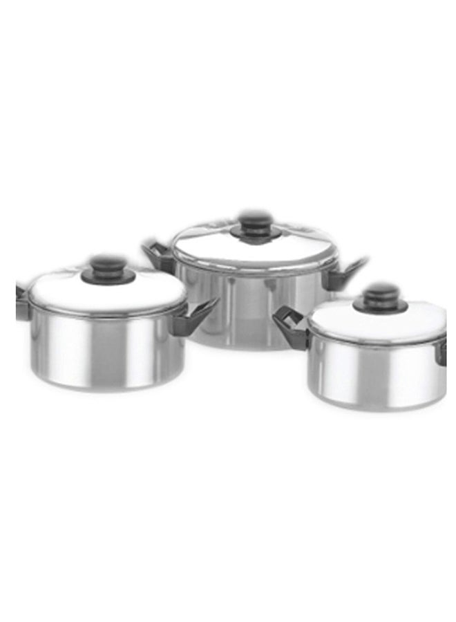 Premier Aluminium  Stew  Pan 3 Pcs. Set - Large