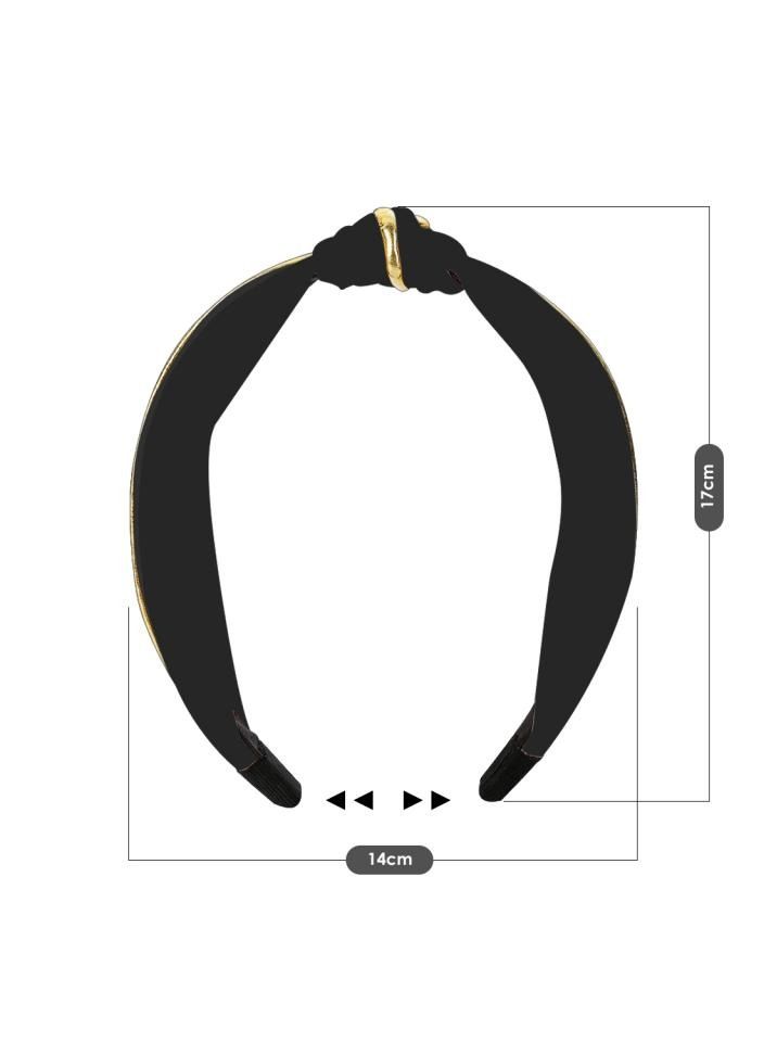 Alissa 1Pc Headband for Women Knot Headband Hair Band Hairband Gift Black - Image 2