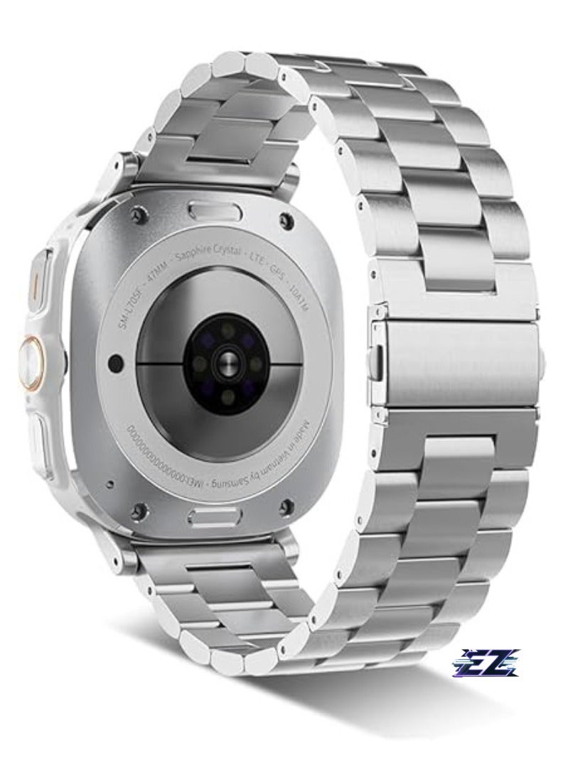 ELTRAZONE Metal Band Watch Ultra – Premium Stainless Steel Adjustable Replacement Strap for Watch 7 Ultra 47mm (2024), Durable & Stylish for Men & Women - Image 2