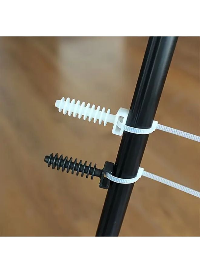 300 قطعة مشابك إدارة كابلات بيضاء، أربطة تركيب من النايلون للتثبيت على الحائط - Image 2