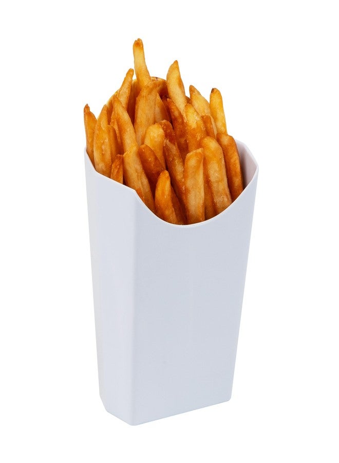 Mind Reader French Fry Serving Set, Hosting Essentials, Outdoor Kitchen, Melamine, 4.75"L x 3.25"W x 6.75"H, 4 pcs, White - Image 5