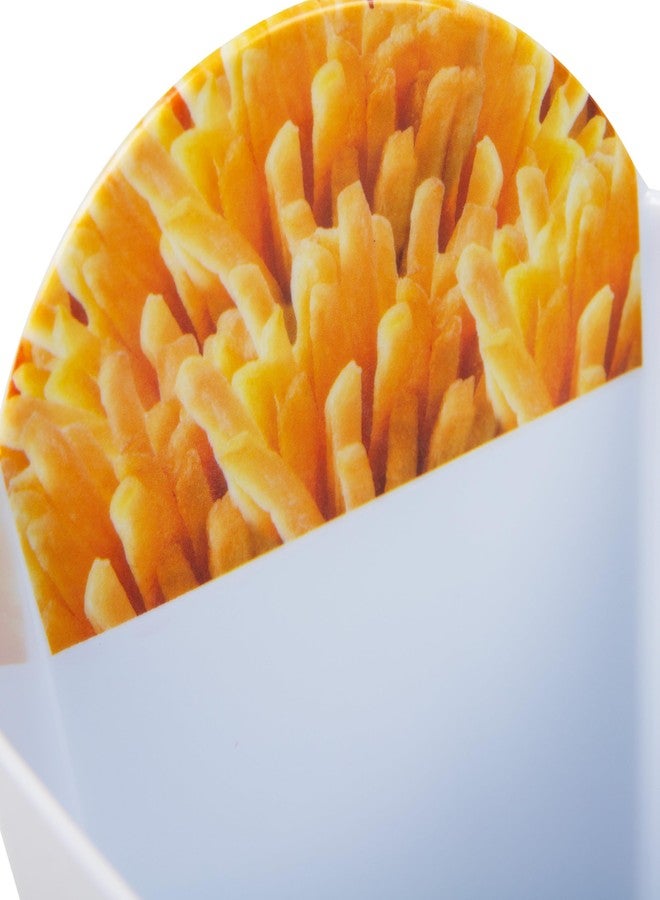 Mind Reader French Fry Serving Set, Hosting Essentials, Outdoor Kitchen, Melamine, 4.75"L x 3.25"W x 6.75"H, 4 pcs, White - Image 4