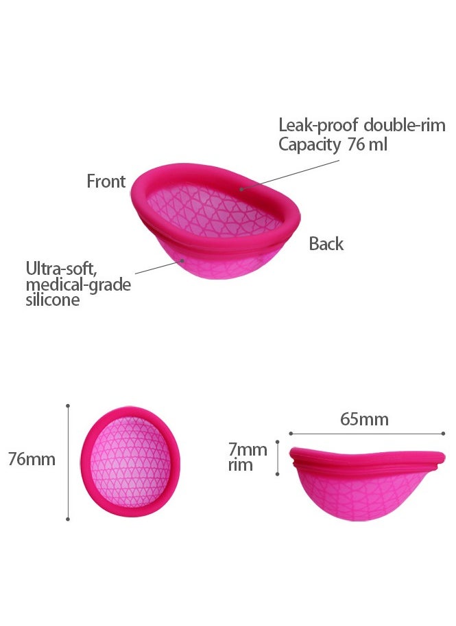 Generic - Reusable Menstrual Disc For Women Feminine Lady Menstrual Disc With Tail Flat-fit Design Extra-Thin Sterilizing Silicone Cup - Image 1