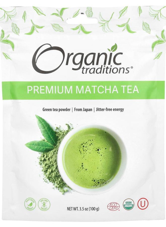 Organic Traditions - Premium Matcha Tea 3.5 oz (100 g) - Image 1
