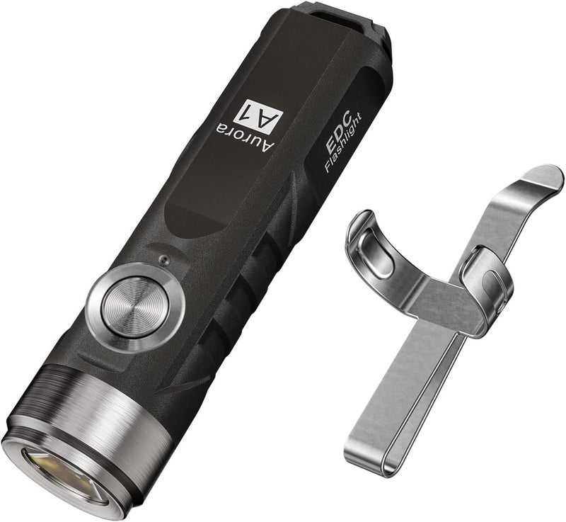 RovyVon A1 Gen 4 Rechargeable EDC Flashlight 650 Lumens Mini Keychain Flashlight for Everyday Carry and Camping (Black) - Image 1