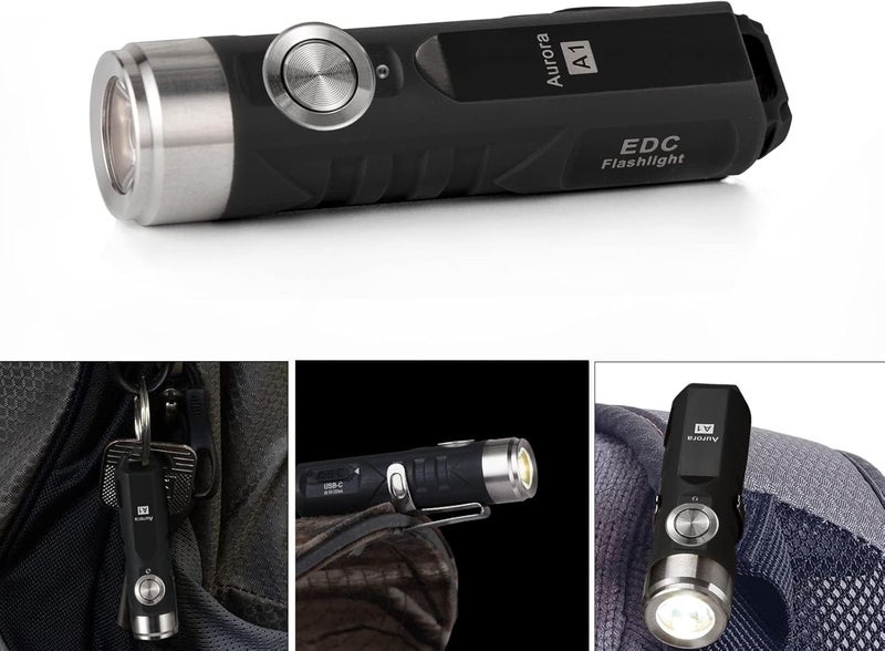 RovyVon A1 Gen 4 Rechargeable EDC Flashlight 650 Lumens Mini Keychain Flashlight for Everyday Carry and Camping (Black) - Image 3