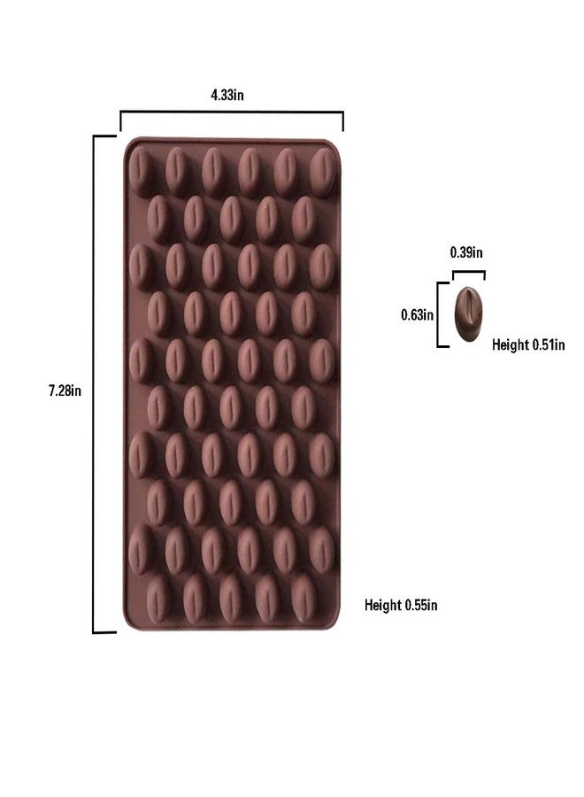 HLCM 55 cavity mini coffee bean chocolate candy mold can be used to make chocolate, pralines, caramel cookies and other handmade candies to meet different creative needs (2pcs) - Image 2
