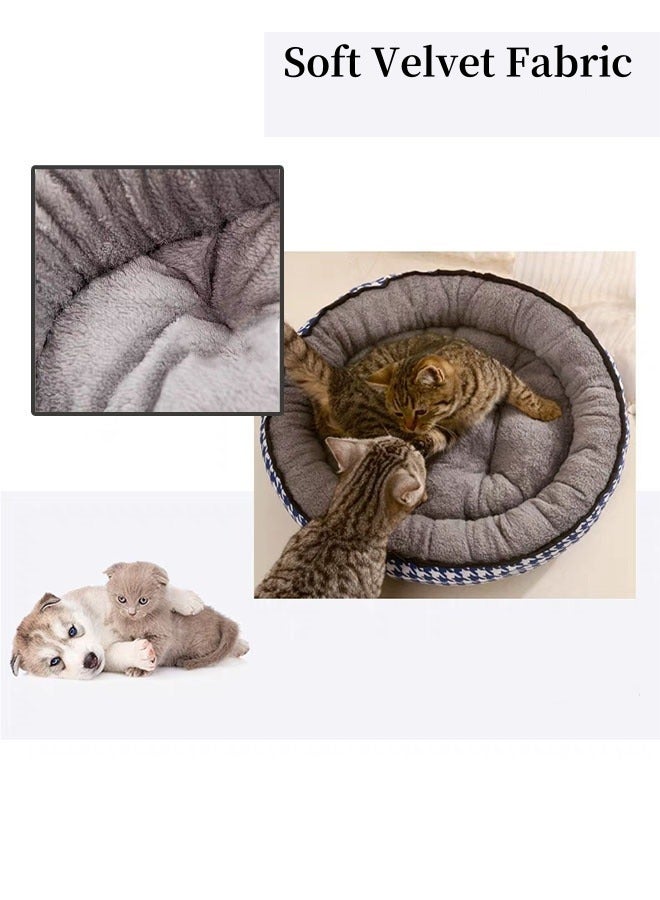 Generic Pet Bed, Round Donut Cat Cushion Bed, Cats Resting Bed, Fluffy Donut Cat Bed Pet Cushion Mat Deep Sleep Kennel Round Nest for Cats or Small Dogs Soft Calming Sleeping Warming Portable Pet Supplies  - Image 4
