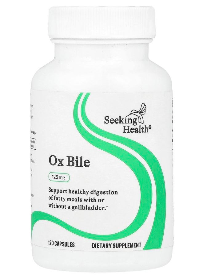 Seeking Health - Ox Bile 125 mg 120 Capsules - Image 1