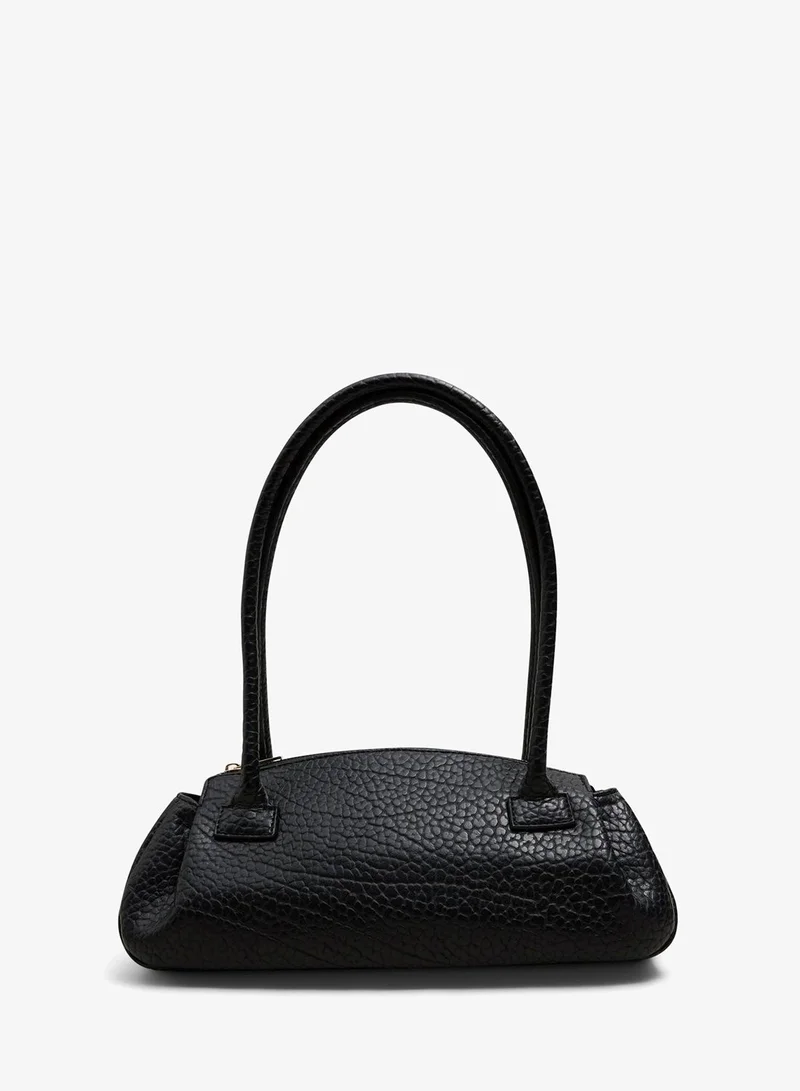 ماتلان Black Grainy Shoulder Bag