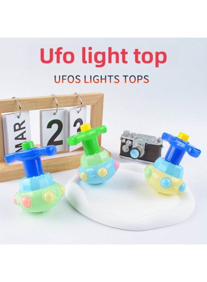Shake The Sound Of The Same Children's Light Gyro Rotating Flash Lotus Gyro Boys And Girls Luminous Toys Stall Wholesale-Color:Strawberry Light Gyro-color Random ]  - Image 2
