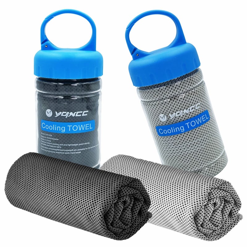 YQXCC 2 Pack Cooling Towel 47x12 Ice Towel for Neck Soft Breathable Chilly Towel Microfiber Cool Towel for Yoga Golf Gym Camping Running Workout  More Activities