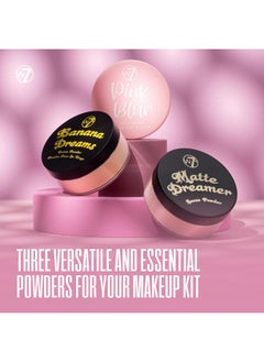 W7 Loose Face Powder Trio - 3 Piece Set - Banana, Nude & Pink Toned Powders - Ultra-Fine Setting Powder For Flawless Makeup  - Image 1