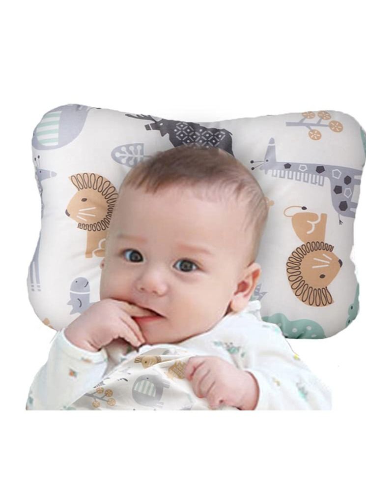 Excefore Soft Hypoallergenic Baby Pillow with Organic Cotton Cover - Machine Washable (Animal World) - Image 1