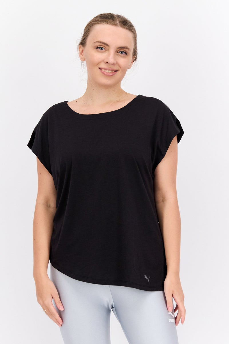 PUMA Women Sportswear Fit Short Sleeve Training Top, Black  - Image 1