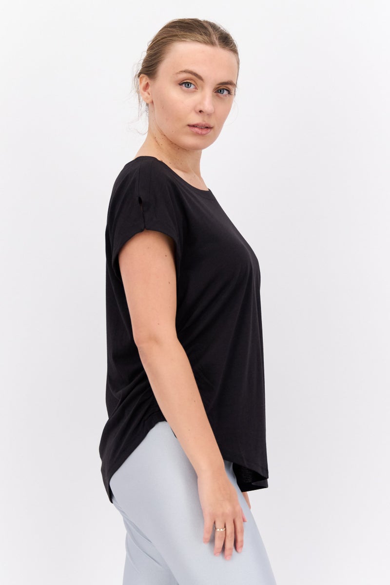 PUMA Women Sportswear Fit Short Sleeve Training Top, Black - Image 2