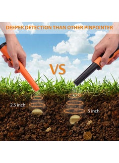 Generic Yuclam Metal Detector Pinpointer IP68 Fully Waterproof Handheld Pin Pointer Wand Probe Treasure Detectors Hunting Finders with Switchable Buzzer Vibration Bonus Battery Holster Lanyard  - Image 4