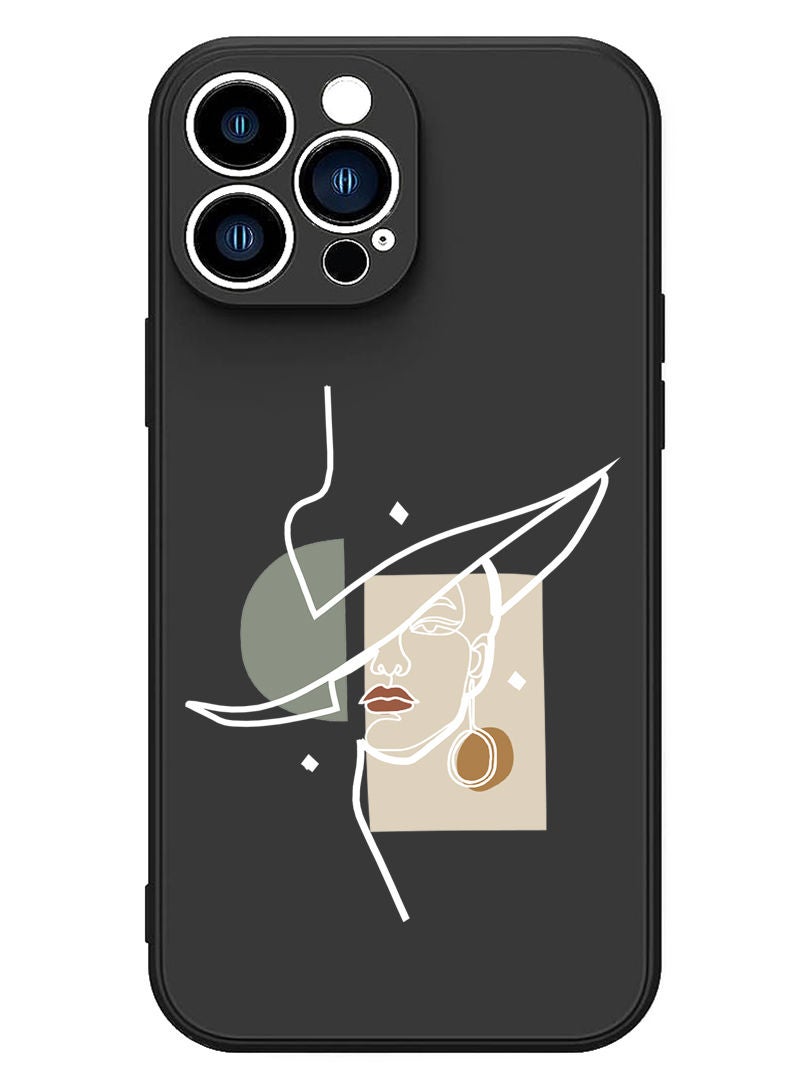 Theodor Protective Slim Fit Case Liquid Silicone Cover with Full Body Protection Anti-Scratch Shockproof Case For iPhone 13 Pro Black  - Women in Style - Image 1