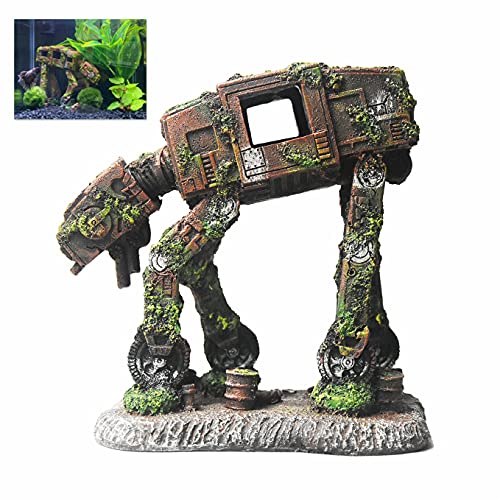 fazhongfa Fish Tank Decorations Star Wars Aquarium Accessories Small to Large Fish Tank Resin Decor for Betta Goldfish Hideouts Cave Hide Ornament Backgrounds (at-Large) - Image 1