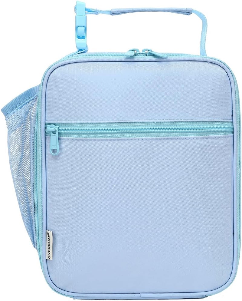 GYEUKHAM Lunch Box for Kids Boys Girls Men Women,Insulated Small Soft Cooler Lunch Bag Kit for School Work Picnic Travel - Reusable Portable lunchbox,Blue - Image 1