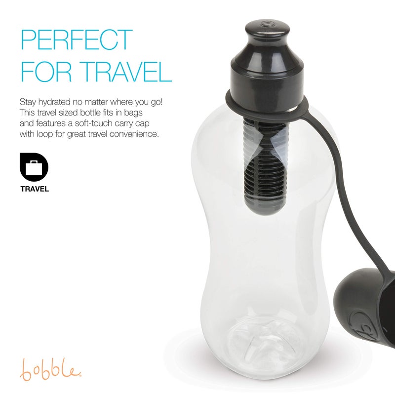 Bobble Classic Water Bottle, Filtered Water, BPA-Free Reusable Bottle, Soft Touch Carry Cap with Replaceable Carbon Filter for Sustainable Water and Hydration 18.5 oz (Lime) - Image 4