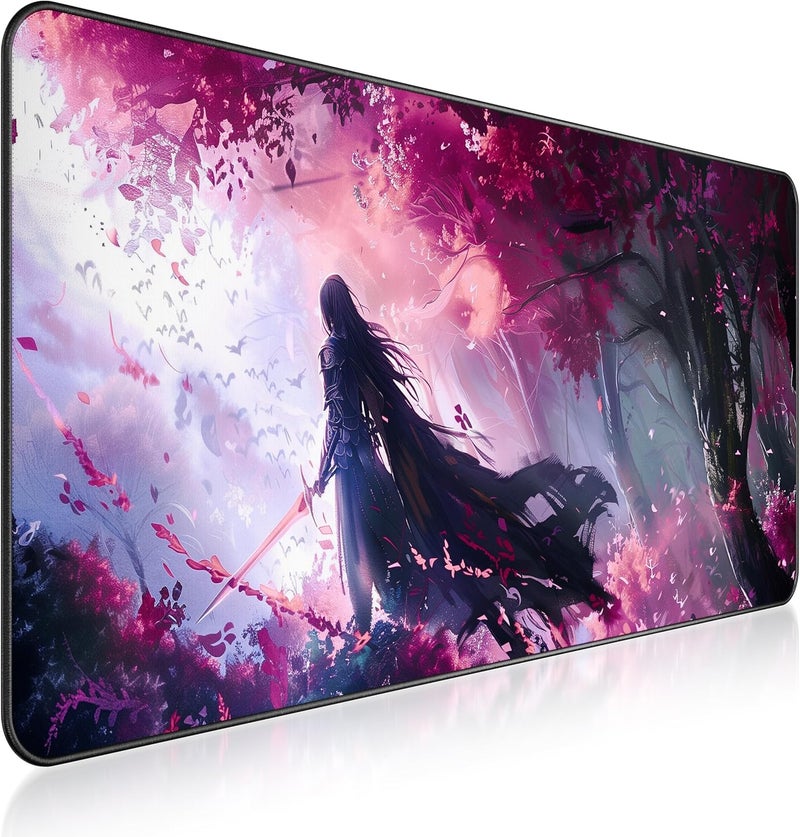 RISOKA XXL Gaming Mousepad 900x400 - Water-resistant & stitched edges - Large anime desk mat for office & setup - Keyboard and mouse pad for gaming PC - Non-slip mousemat - Image 2