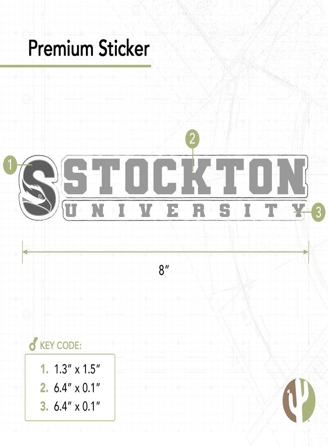 Desert Cactus Stockton University Ospreys Name Logo Vinyl Decal Laptop Water Bottle Car Scrapbook (8 Inch Sticker) - Image 2