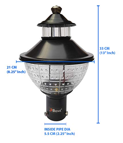 BENE Bon Gate Garden Outdoor Light Lamp Black 21 cm Pack of 2 Pc - Image 2