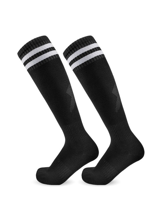 General - 2 Pairs of Soccer Socks for Kids, Sports Socks for Unisex Long Sports Socks Breathable socks for running, hockey, football, rugby, training for boys and girls aged 5-12 years - Image 1