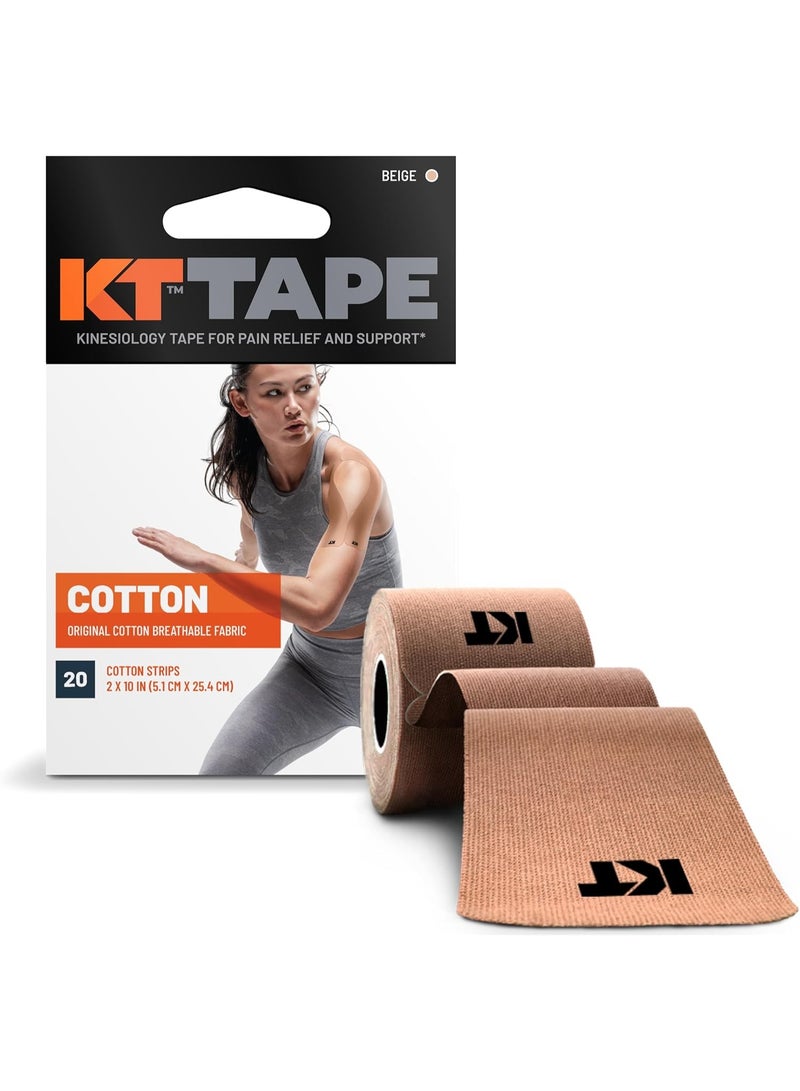 KT TAPE KTT-AW-Beige TAPE ORIGINAL PRE-CUT 20 STRIP BEIGE