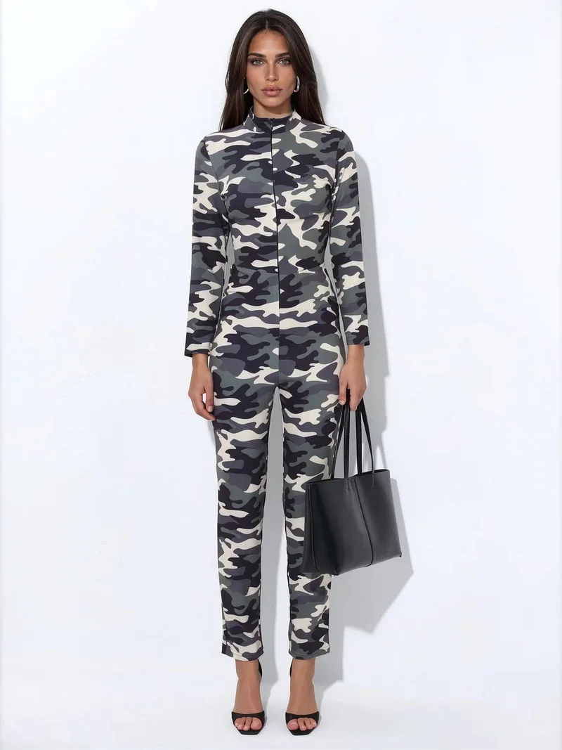 جينيفر Camouflage Seamless Skinny-Leg Unitard