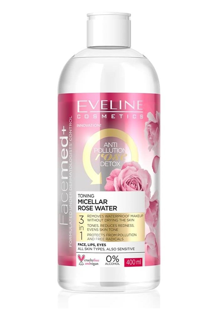 EVELINE COSMETICS Eveline Facemed Plus Tonning Micellar Rose Water, 400 Ml