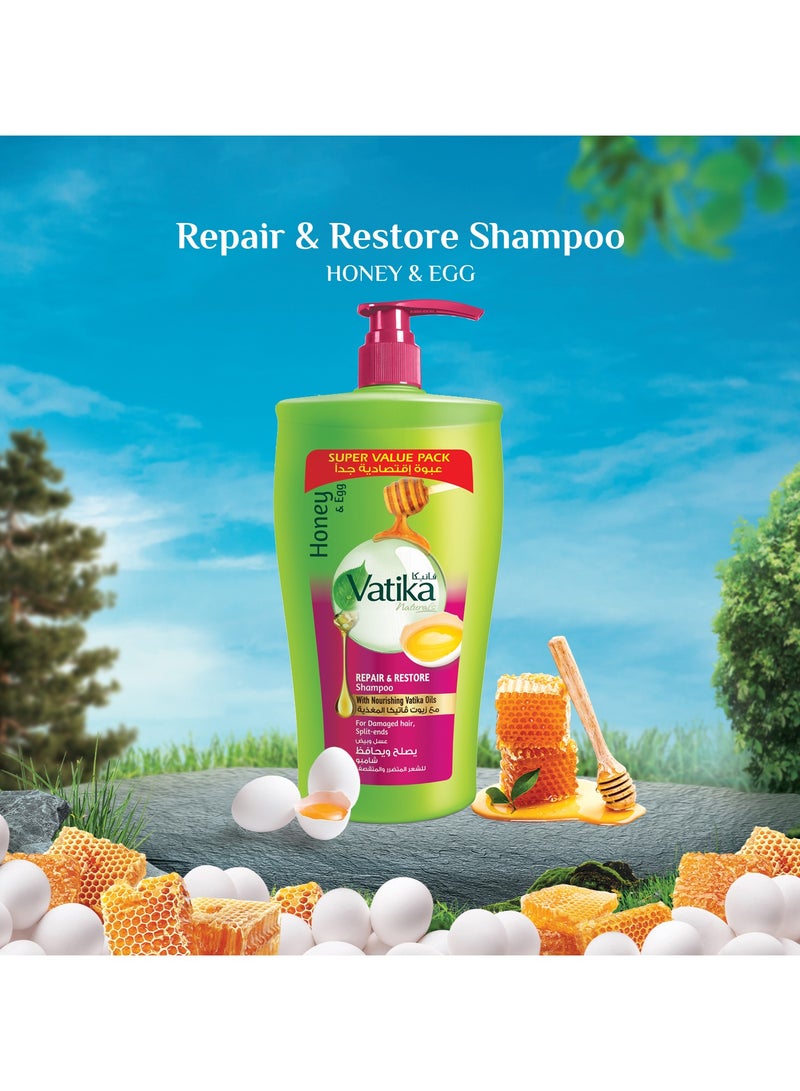 فاتيكا ناتشورالز شامبو الإصلاح والاستعادة الغني بالعسل والبيض 1000مل - Image 2