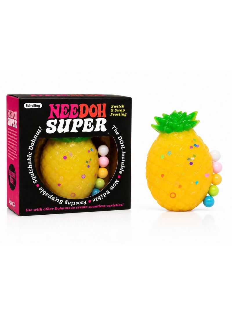 Needoh Pineapple Squishy Toy for Stress Relief – Handmade Soft Squishy Pineapple Fidget Toy for Kids & Adults Desk Toy for Anxiety Relief Slow Rising Squeeze Toy