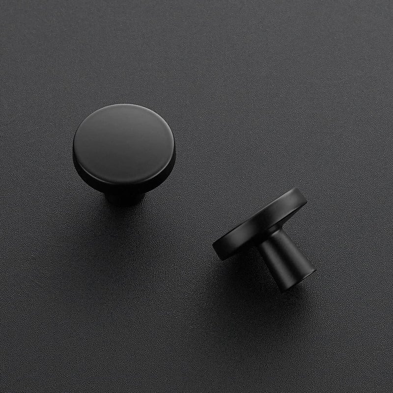 Ravinte 15 Pack Drawer Pulls 1-1/4 Inch Matte Black Kitchen Cabinet Knobs Solid Round Dresser Handles for Simple Cupboard Hardware - Image 2