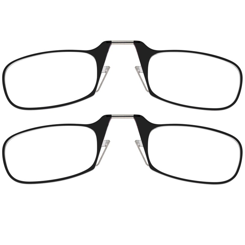 ThinOptics Readers Rectangular Reading Glasses, Black, 44mm + 1 - Image 5