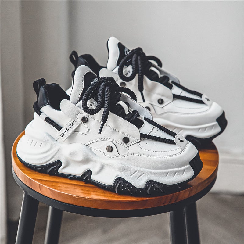 Putian High-Top Men'S Shoes 2024 Spring New Leisure Sneaker Youth Winter Leather Heightening Torre Trendy Shoes - Image 1
