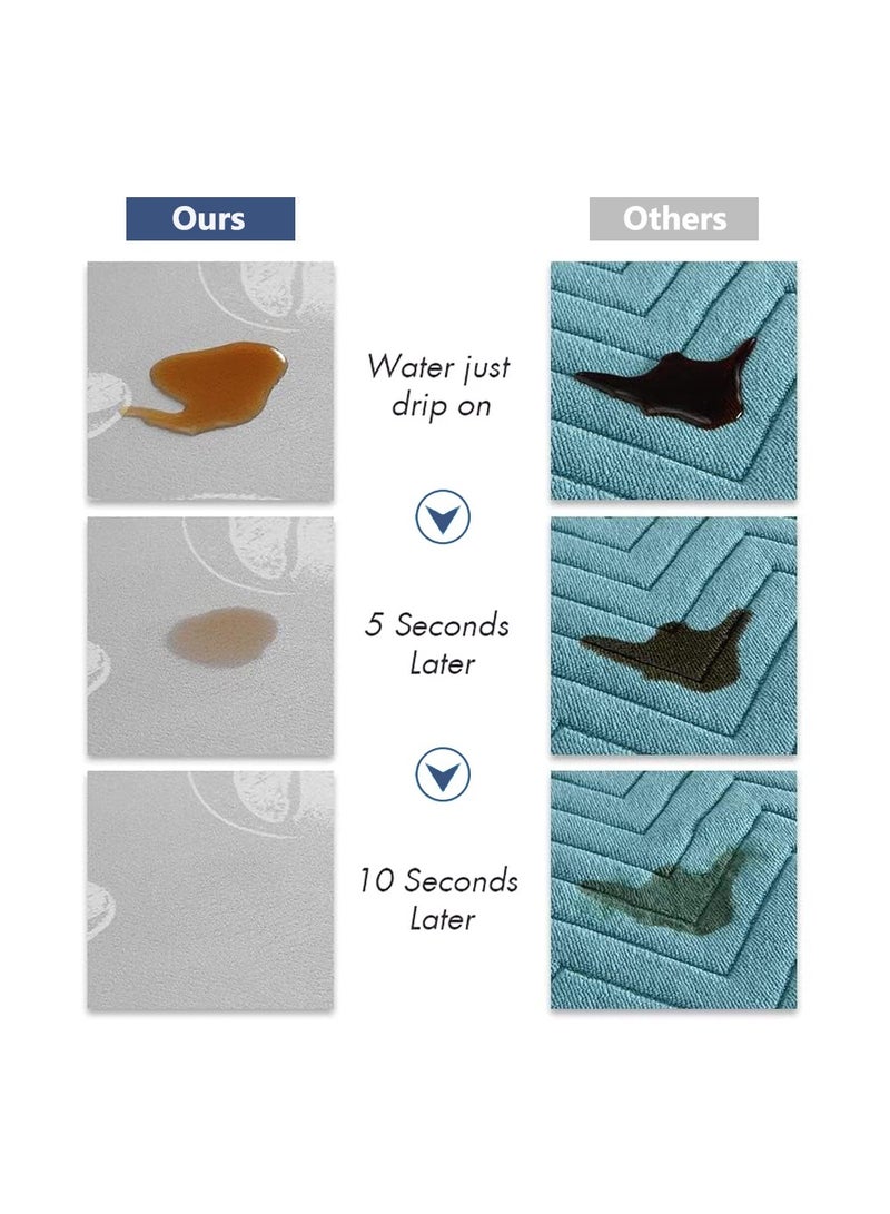 AL RAID Coffee Mat, Coffee Machine Drying Mat with Non-Slip Rubber Bottom, Quick-Drying Mat for Coffee Machine, Kitchen, Sink, Tableware (Grey) - Image 2