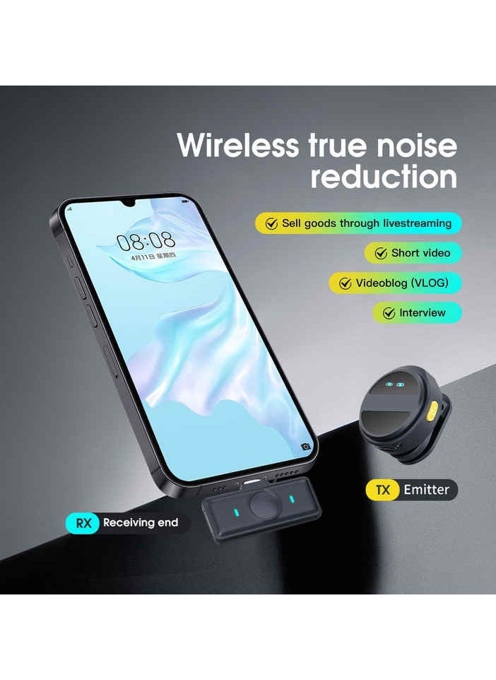 إلترازون - SX21 Magnetic Lavalier Clip Wireless Microphone – Dual Mic System with Rechargeable Battery, 2.4GHz Wireless Connectivity, Smart Noise Reduction, Omni-Directional Pickup, Ideal for Video Recording, Live Streaming, and Vlogging - Image 1