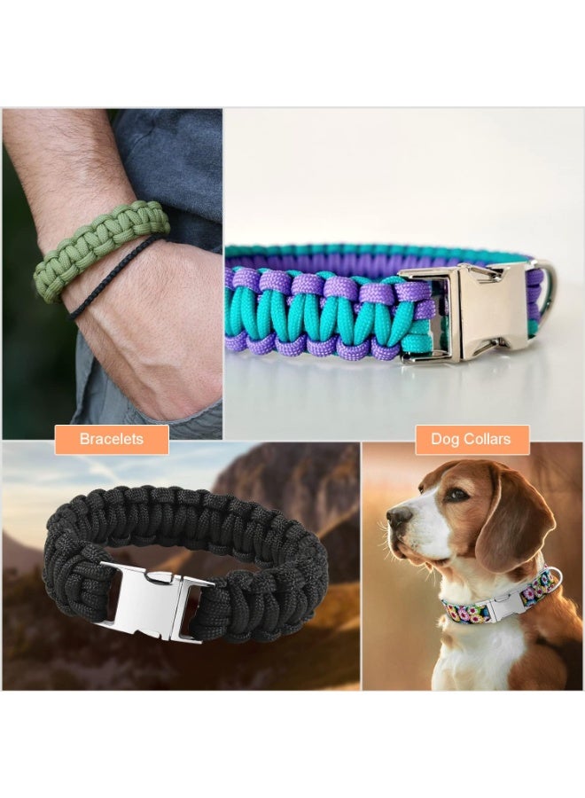 4 Pcs Quick Side Release Clips Metal Buckles for Straps Webbing Paracord Bracelet Dog Collar Backpack Belt - Image 4