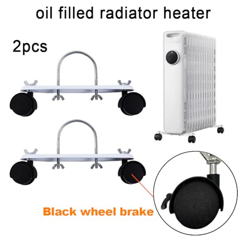 Cotonlake Mobile Pulley Bracket for Oiled Filled Radiator, 360° Rotatable Electric Heater Frame Base with Wheels, Easy Installation Repair Parts Oil Heater Accessories, 2PCS - Image 2