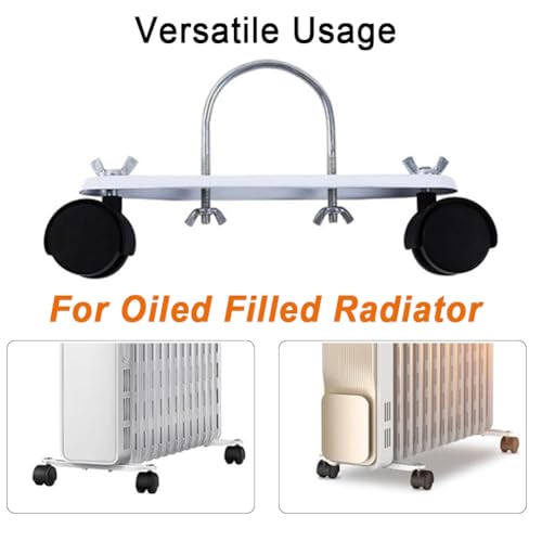 Cotonlake Mobile Pulley Bracket for Oiled Filled Radiator, 360° Rotatable Electric Heater Frame Base with Wheels, Easy Installation Repair Parts Oil Heater Accessories, 2PCS - Image 3