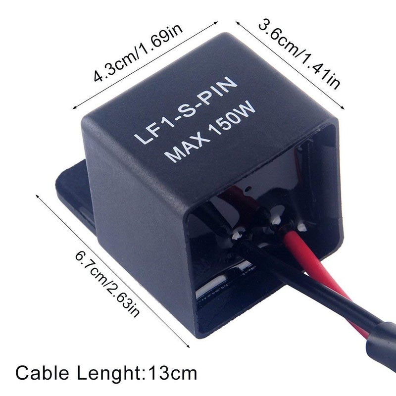Yosoo 2 Pin 12V Auto Motorcycle LED Turn Indicator Light Flasher Relay - Image 2