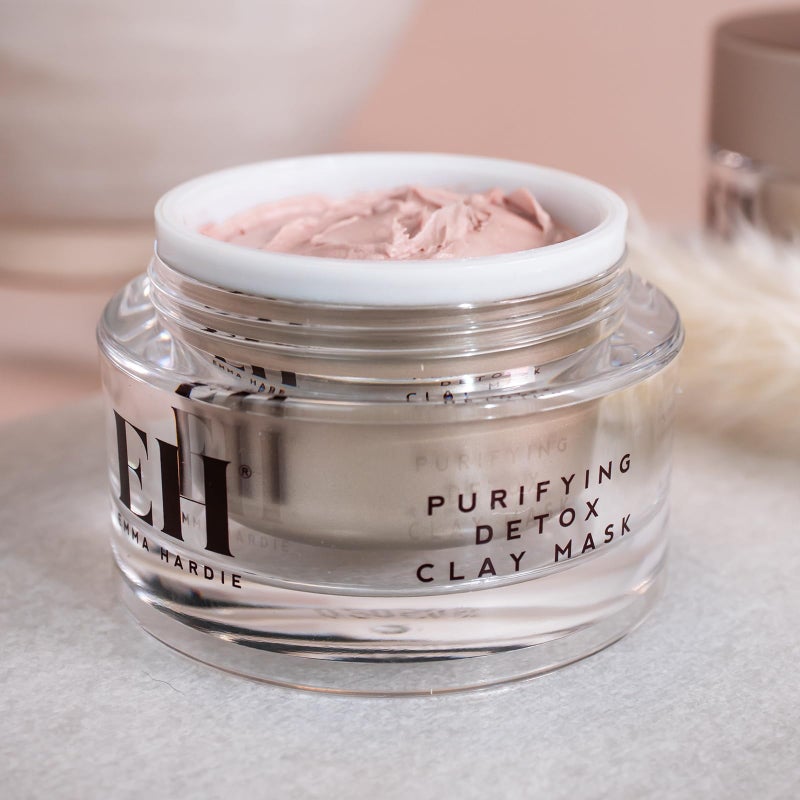 Emma Hardie 50ml Purifying Pink Clay Detox Mask with Cleansing Cloth, To Cleanse, Balance, Exfoliate & Rejuvenate Skin, Suitable for Most Skin Types, Including Sensitive Skin, Vegan & Cruelty Free - Image 2